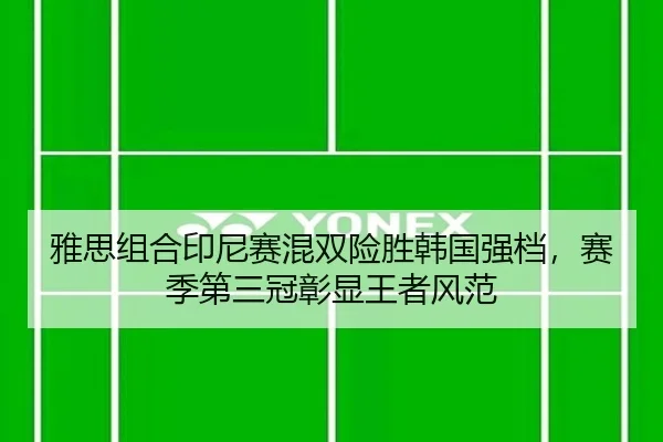 雅思组合印尼赛混双险胜韩国强档，赛季第三冠彰显王者风范